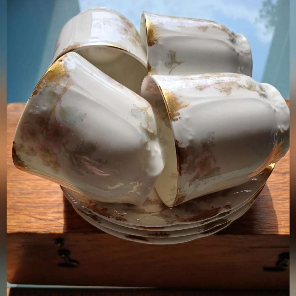Antique Limoges Demitasse Cup And Saucer